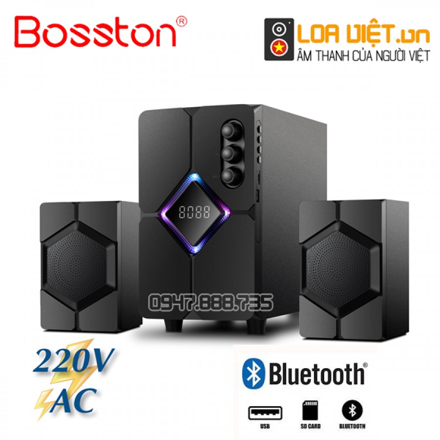 Loa Bosston Bluetooth T1800-BT 2.1 Đèn Led RGB