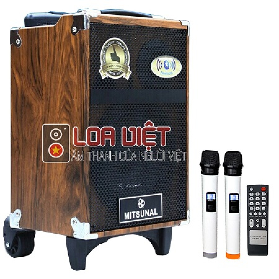 Loa kéo Mitsunal M8 chính hãng 2019 - tặng kèm 2 mic cầm tay