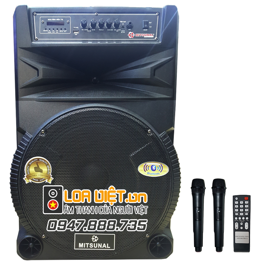 [Loaviet.vn]Loa kéo di động Mitsunal T1505 - Bass 40 - Vỏ nhựa - Giá rẻ
